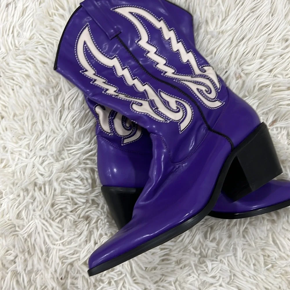 Billini Purple Norva Cowboy Boots